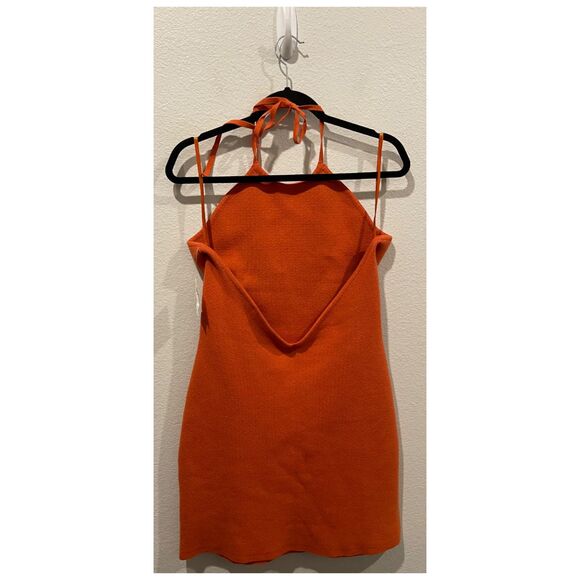 ABERCROMBIE AND FITCH Burnt Orange Halter Mini Dress - Picture 3 of 3
